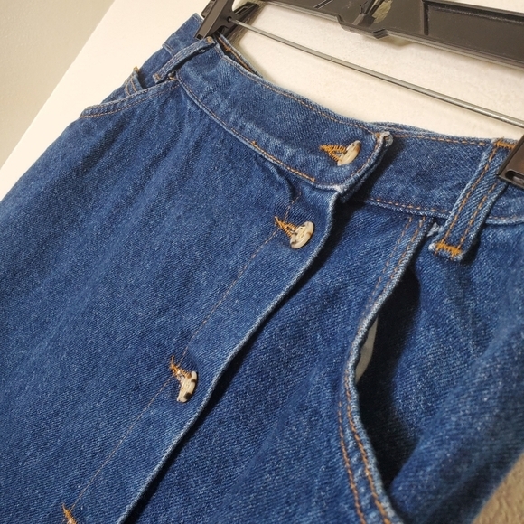 Vivaldi Jeanswear Women's 1980s Vintage Denim‎ Wrap Style Jean Skirt Made In USA - Picture 3 of 11